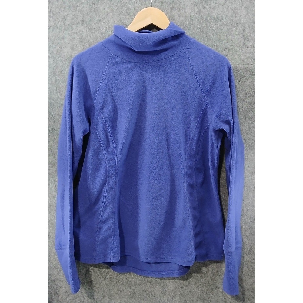 Athletic Works Womens Fleece Mock Neck Long Sleeve‎ Top Blue Size Medium